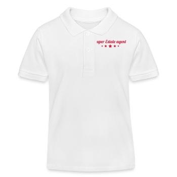 Makler Immobilienmakler Bau Immobilien Haus Notar - Kinder Organic Poloshirt Mini Sprinter von Stanley/Stella - Weiß - Vorne