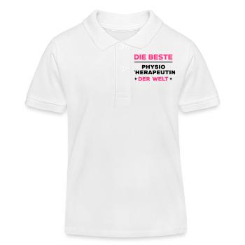Krankengymnast / Krankengymnastin / Physio / - Kinder Organic Poloshirt Mini Sprinter von Stanley/Stella - Weiß - Vorne