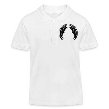 Flügel von Vampiren oder Teufelchen - Kinder Organic Poloshirt Mini Sprinter von Stanley/Stella - Weiß - Vorne