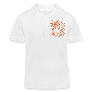 Île Palm Wave - Polo enfant bio Stanley/Stella - blanc - Devant