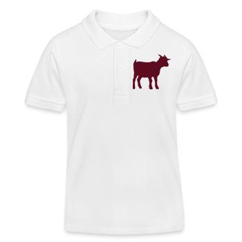 Chèvre - Polo enfant bio Stanley/Stella - blanc - Devant