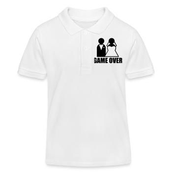 Game Over - Kinder Organic Poloshirt Mini Sprinter von Stanley/Stella - Weiß - Vorne