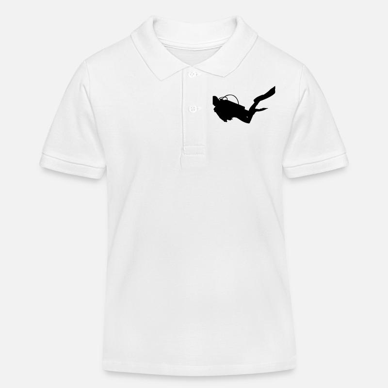 plongée - Polo enfant bio Stanley/Stella - blanc