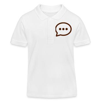 Sprechblase - Kinder Organic Poloshirt Mini Sprinter von Stanley/Stella - Weiß - Vorne