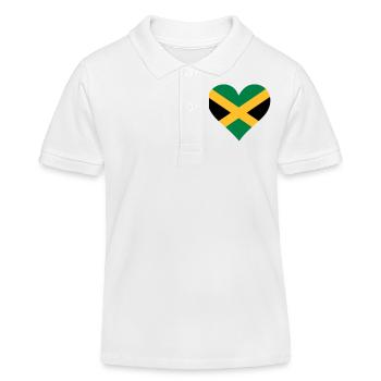 Un coeur pour la Jamaïque - Polo enfant bio Stanley/Stella - blanc - Devant