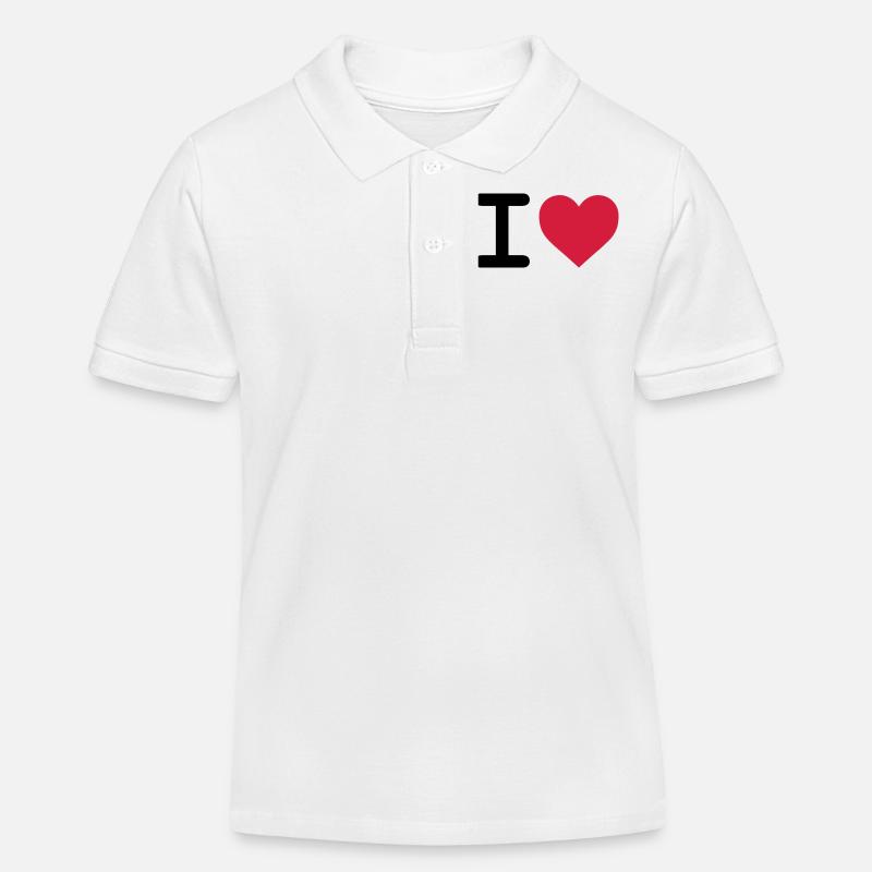 I love - Polo enfant bio Stanley/Stella - blanc