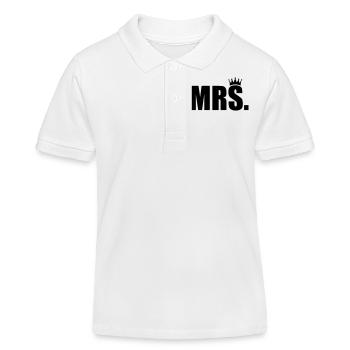 Mrs Shirt - Mister Shirt - Paarshirt - Family - Bf - Kinder Organic Poloshirt Mini Sprinter von Stanley/Stella - Weiß - Vorne