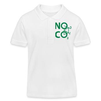 NO CO2 - Radfahrer und Fahrradfahrer Design - Kinder Organic Poloshirt Mini Sprinter von Stanley/Stella - Weiß - Vorne