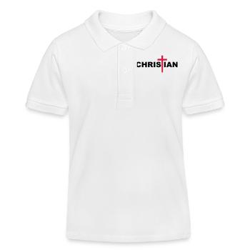 Christian Cross - Kids Organic Polo Shirt by Stanley/Stella - white - Front