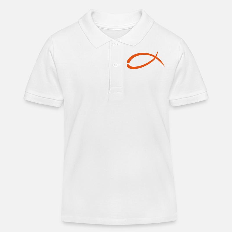 2541614 15424002 poisson - Polo enfant bio Stanley/Stella - blanc