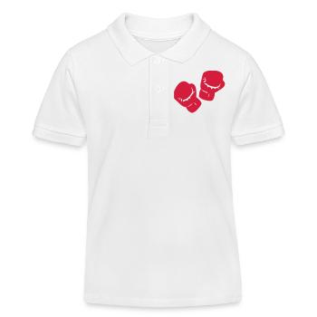 gant boxe boxing - Polo enfant bio Stanley/Stella - blanc - Devant