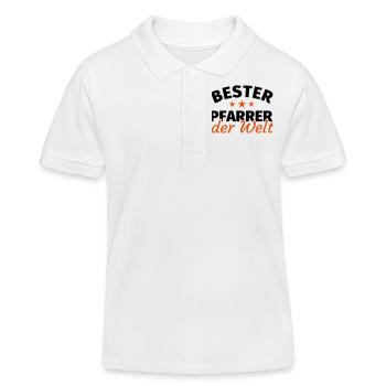 Geschenk Pfarrer - Kinder Organic Poloshirt Mini Sprinter von Stanley/Stella - Weiß - Vorne