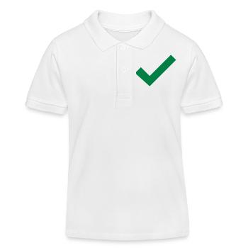 Hook right gift idea true - Kids Organic Polo Shirt by Stanley/Stella - white - Front