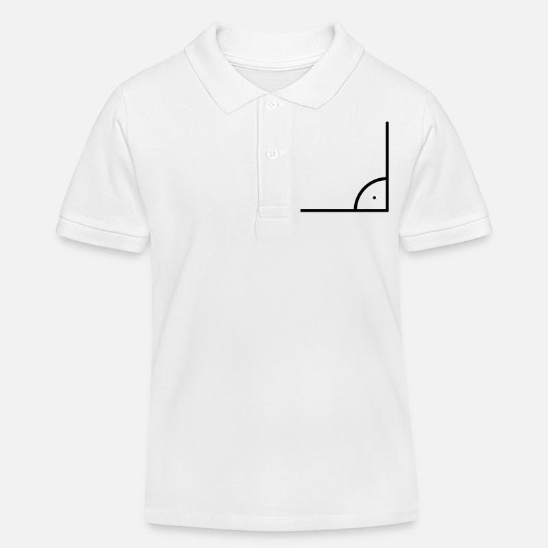 Icône de mathématiques - angle droit - Polo enfant bio Stanley/Stella - blanc