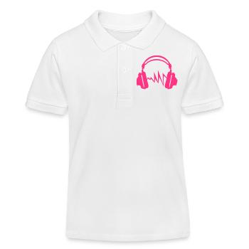 Equalizer Audio-Musik-Kopfhörer DJ zik20 - Kinder Organic Poloshirt Mini Sprinter von Stanley/Stella - Weiß - Vorne