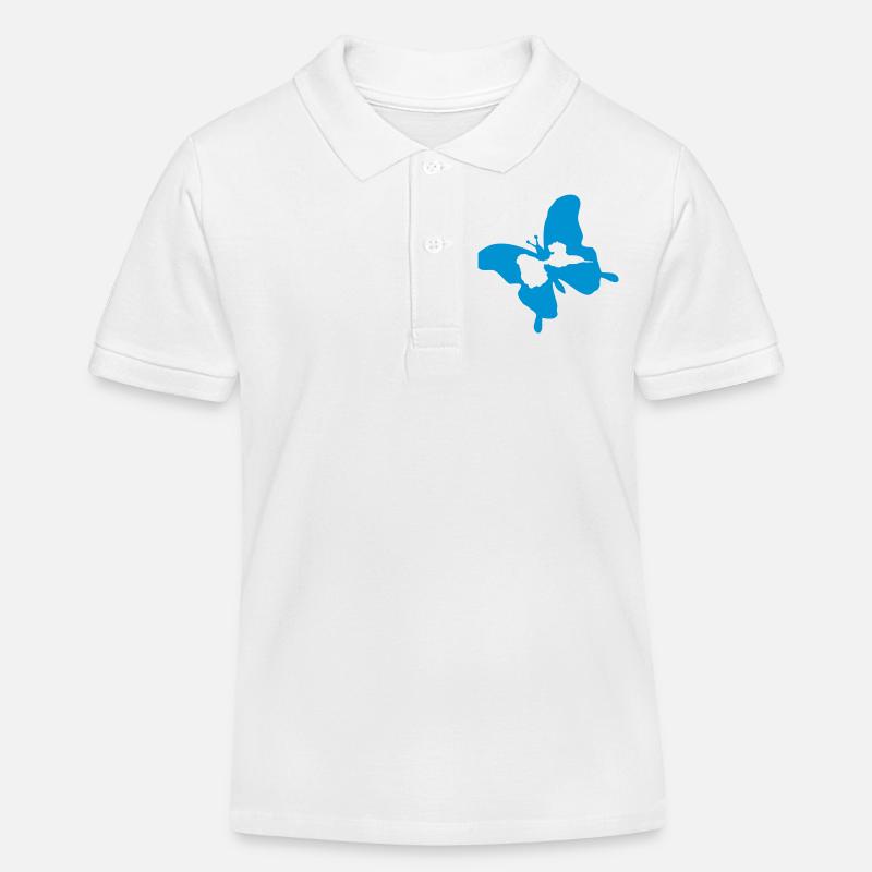 guadeloupe_papillon - Polo enfant bio Stanley/Stella - blanc