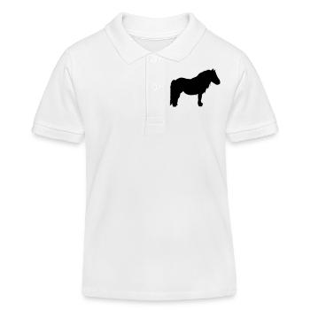 Pony Silhouette - Kinder Organic Poloshirt Mini Sprinter von Stanley/Stella - Weiß - Vorne