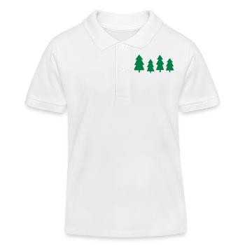 Weihnachtsbäume - Kinder Organic Poloshirt Mini Sprinter von Stanley/Stella - Weiß - Vorne