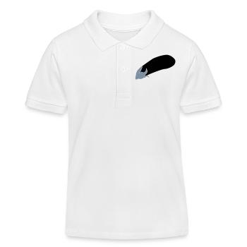 Aubergine - Kinder Organic Poloshirt Mini Sprinter von Stanley/Stella - Weiß - Vorne