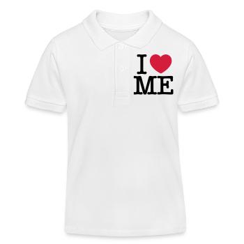 I love me - Polo enfant bio Stanley/Stella - blanc - Devant