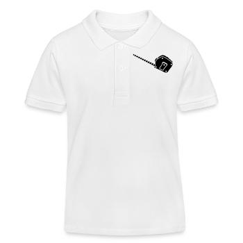 tape measure_2_g1 - Kids Organic Polo Shirt by Stanley/Stella - white - Front