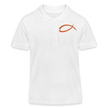 Fisch - Kinder Organic Poloshirt Mini Sprinter von Stanley/Stella - Weiß - Vorne