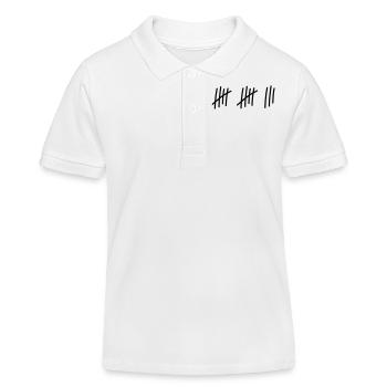 13 Striche // 13 Mal // Geburtstag // Geschenk - Kinder Organic Poloshirt Mini Sprinter von Stanley/Stella - Weiß - Vorne