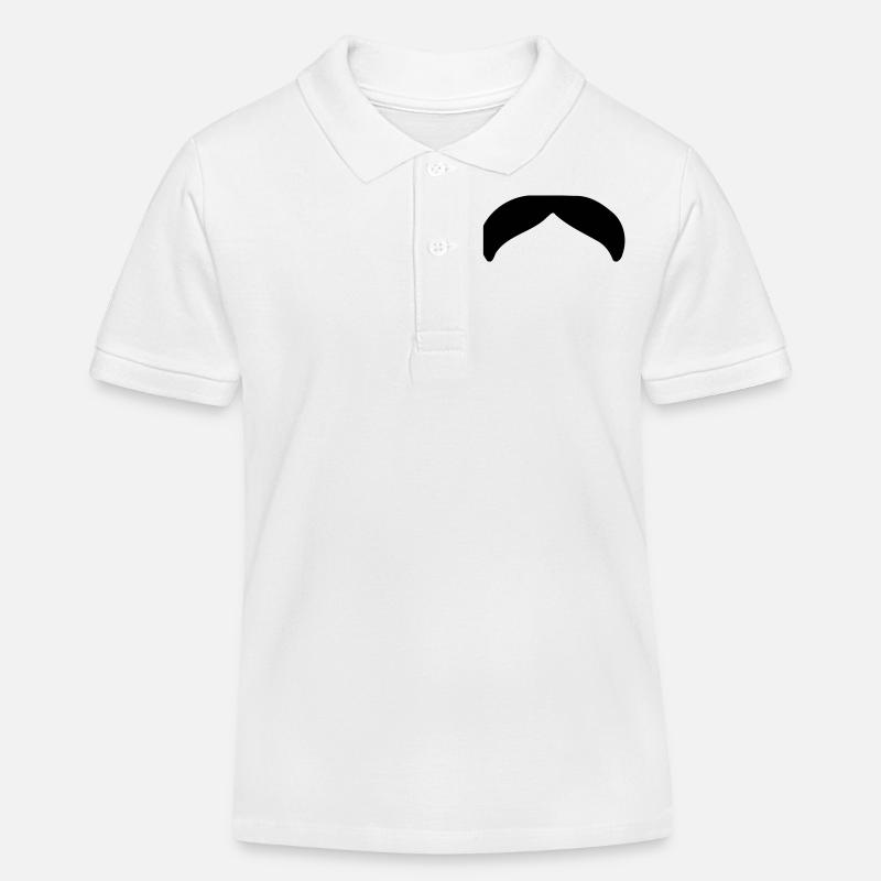 Barbe moustache moustache Moustache 1C. - Polo enfant bio Stanley/Stella - blanc