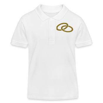 Ringe Hochzeit - Kinder Organic Poloshirt Mini Sprinter von Stanley/Stella - Weiß - Vorne
