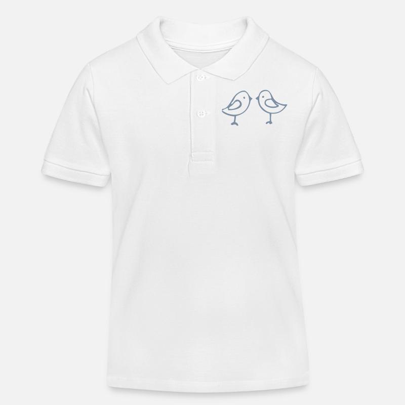 vogelpaar - Kinder Organic Poloshirt Mini Sprinter von Stanley/Stella - Weiß