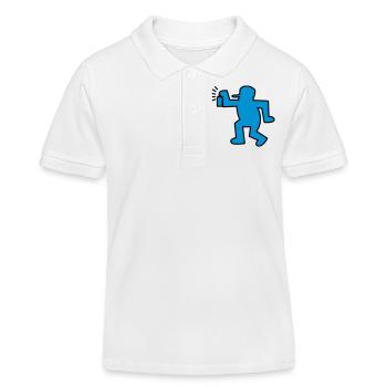 graffiti man - Kids Organic Polo Shirt by Stanley/Stella - white - Front
