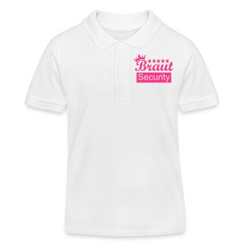 Braut - Kinder Organic Poloshirt Mini Sprinter von Stanley/Stella - Weiß - Vorne