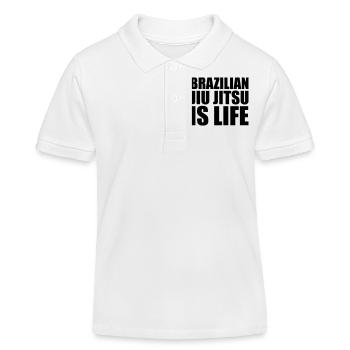 brazilian jiu jitsu bjj is life - Kinder Organic Poloshirt Mini Sprinter von Stanley/Stella - Weiß - Vorne