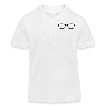lunettes - Nerd - Polo enfant bio Stanley/Stella - blanc - Devant