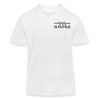 Resistance is Futile - Kids Organic Polo Shirt by Stanley/Stella - white - Front