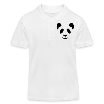 Panda Face - Kids Organic Polo Shirt by Stanley/Stella - white - Front