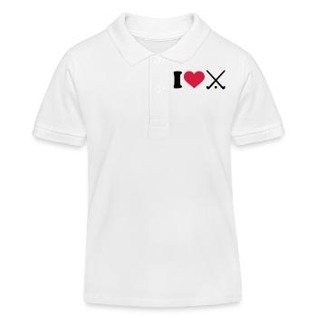 Hockey - Kinder Organic Poloshirt Mini Sprinter von Stanley/Stella - Weiß - Vorne