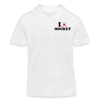 Eishockey - Kinder Organic Poloshirt Mini Sprinter von Stanley/Stella - Weiß - Vorne