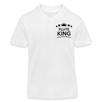 flute king stars - Kinder Organic Poloshirt Mini Sprinter von Stanley/Stella - Weiß - Vorne