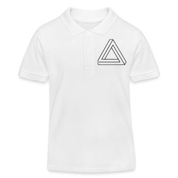 penrose triangle hipster - Kids Organic Polo Shirt by Stanley/Stella - white - Front