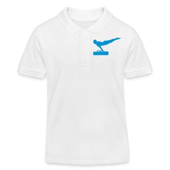 Turnen - Kinder Organic Poloshirt Mini Sprinter von Stanley/Stella - Weiß - Vorne
