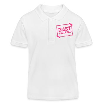 Just Married Notice - Kinder Organic Poloshirt Mini Sprinter von Stanley/Stella - Weiß - Vorne