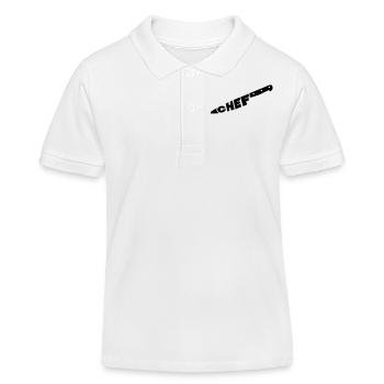 chef couteau - Polo enfant bio Stanley/Stella - blanc - Devant