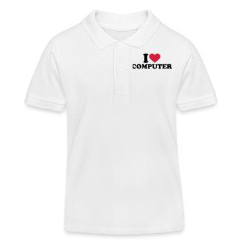 Computer - Kinder Organic Poloshirt Mini Sprinter von Stanley/Stella - Weiß - Vorne
