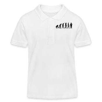 Evolution Baker - Kids Organic Polo Shirt by Stanley/Stella - white - Front
