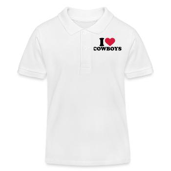 Cowboy - Kinder Organic Poloshirt Mini Sprinter von Stanley/Stella - Weiß - Vorne