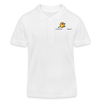 Weitsprung Leichtathletik - Kinder Organic Poloshirt Mini Sprinter von Stanley/Stella - Weiß - Vorne
