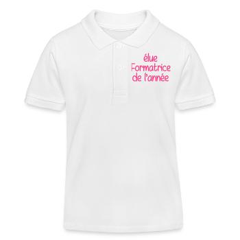 Formateur / Formatrice / Formation / Education - Polo enfant bio Stanley/Stella - blanc - Devant