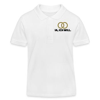 Hochzeit - Kinder Organic Poloshirt Mini Sprinter von Stanley/Stella - Weiß - Vorne