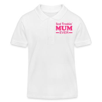 Mum - Kinder Organic Poloshirt Mini Sprinter von Stanley/Stella - Weiß - Vorne